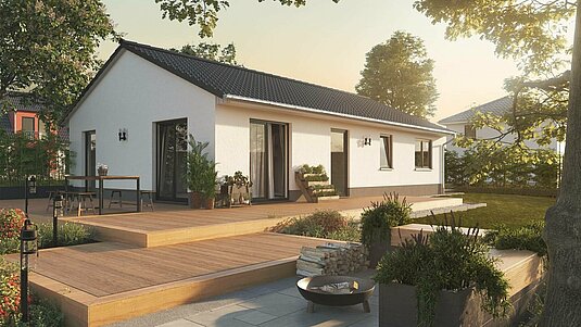 Bungalow-100-Jubilaeums-Haus-Gartenansicht